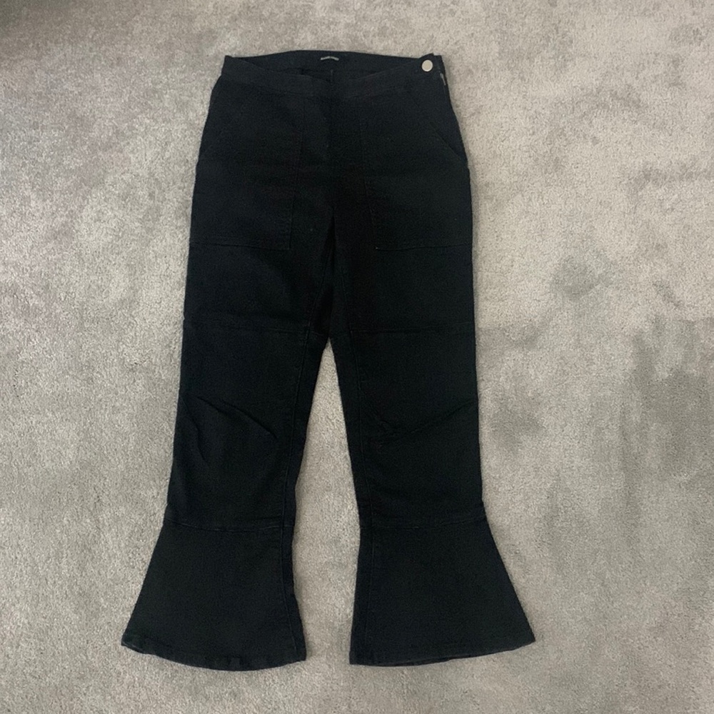 Rachel Comey Size 6 Cropped Flare black denim